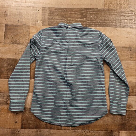 Gap Designed & Crafted “The Shrunken Boyfriend” Shirt Women’s Small Blue Stripe - Picture 9 of 11